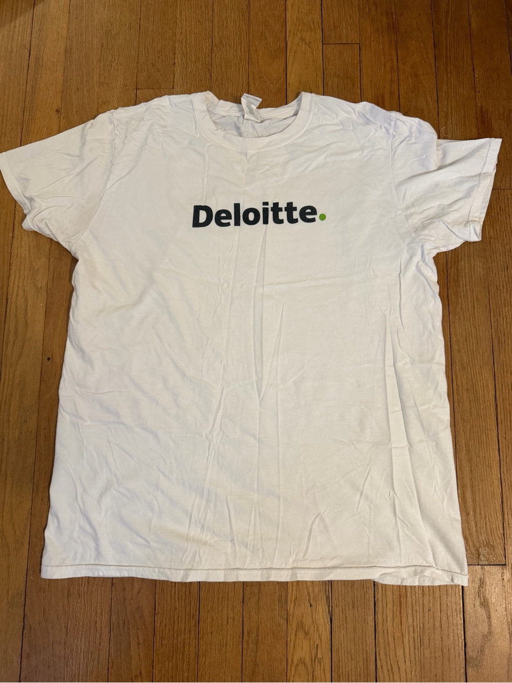 Deloitte White Logo T-Shirt